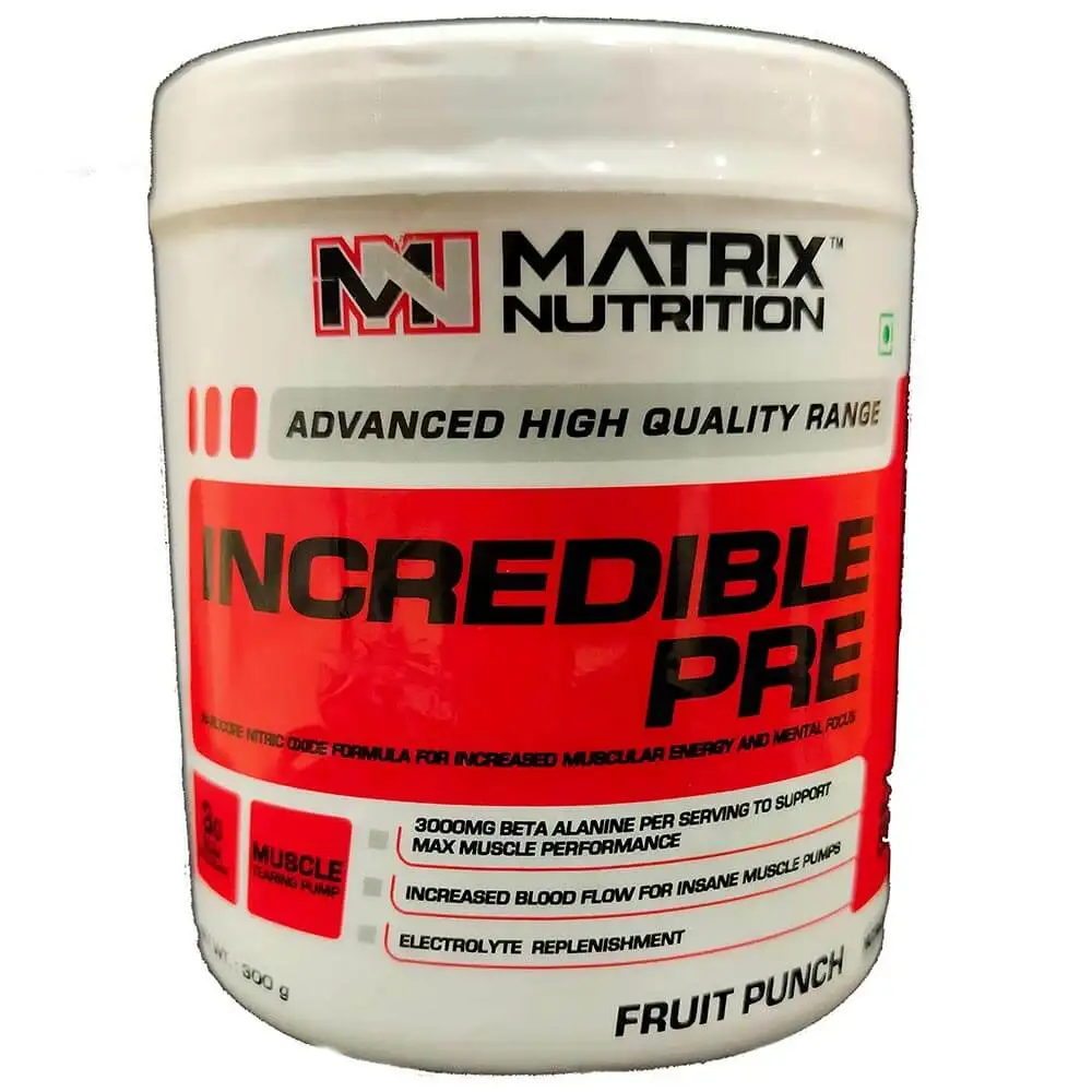 Matrix Nutrition Incredible Pre,  0.66 lb  Fruit Punch