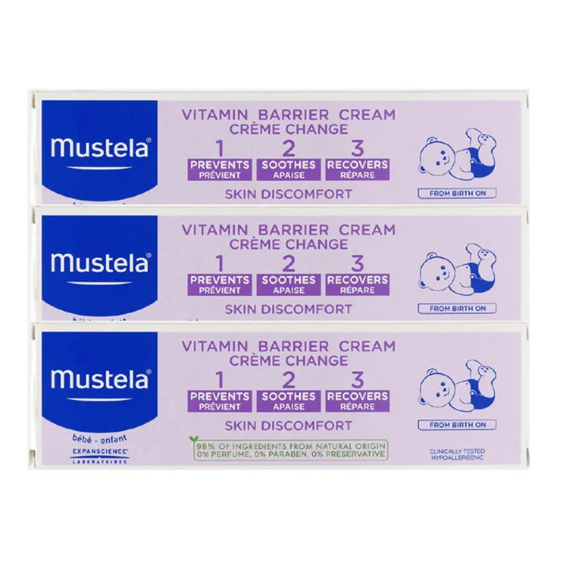 Mustela Baby 123 Vitamin Barrier Cream (Diaper Rash Cream) Buy 2 Get 1 Free