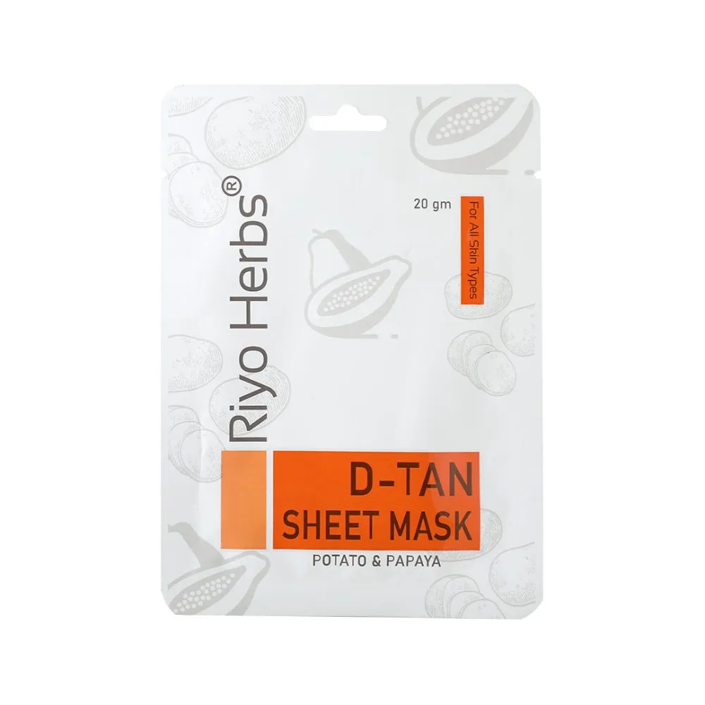 Riyo Herbs D-Tan Potato & Papaya Face Sheet Mask