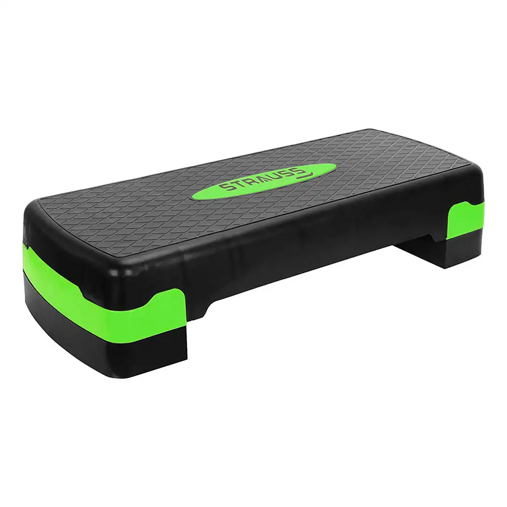 Strauss Aerobic Stepper,  Black and Green  Free Size