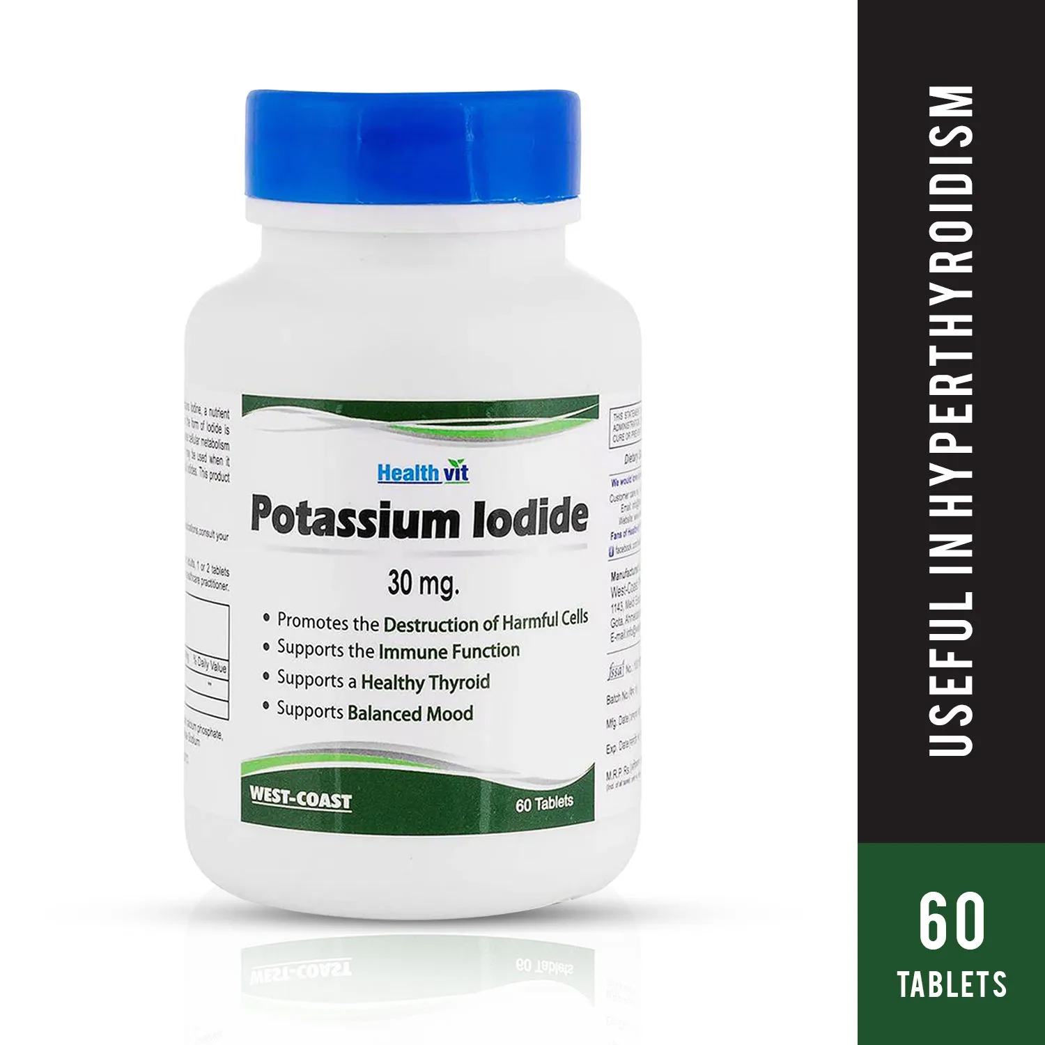 HealthVit Potassium Iodide 30mg 60 Tablets