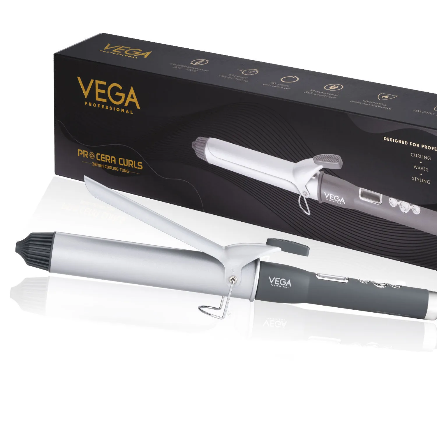 VEGA Professional Pro Cera Curls 38mm Barrel Hair Curler (VPMCT -06)