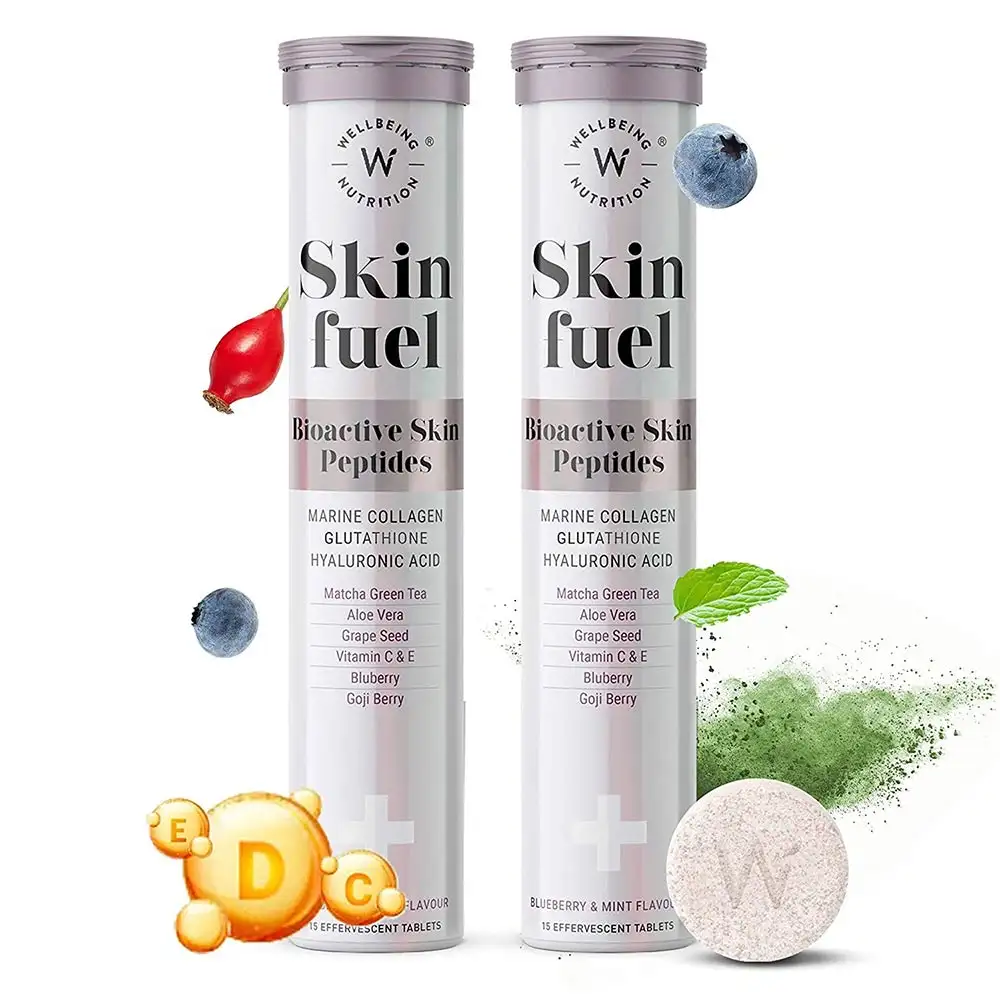 Wellbeing Nutrition Skin Fuel,  30 tablet(s)  Blueberry & Mint