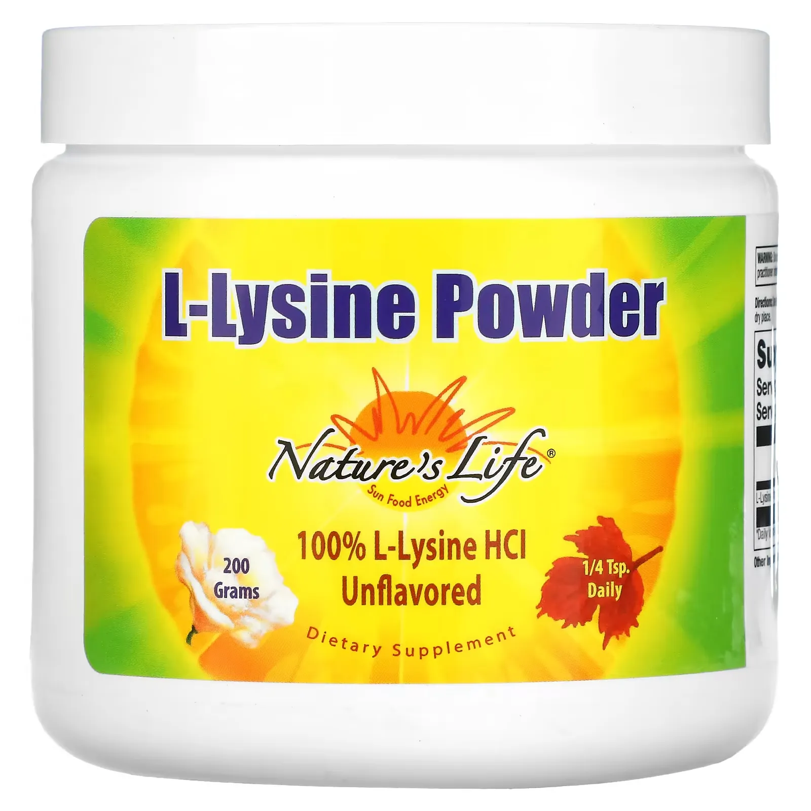 L-Lysine Powder, Unflavored, 200 g