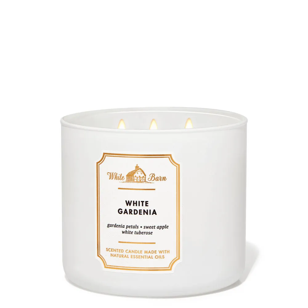 Bath & Body Works White Gardenia 3-Wick Candle