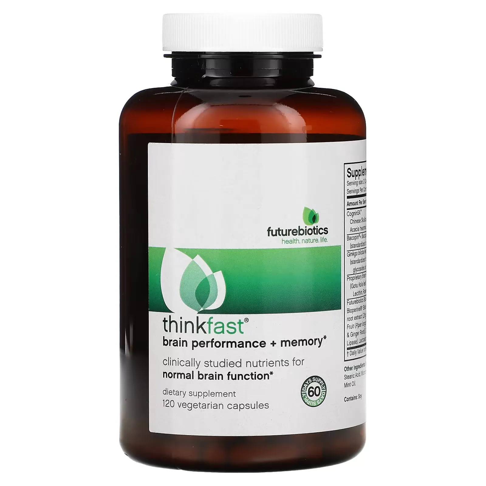 Thinkfast, Brain Performance + Memory, 120 Vegetarian Capsules