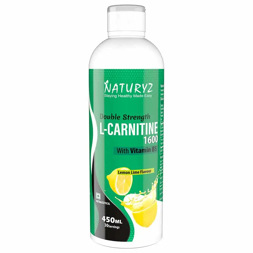 Naturyz Double Strength L-Carnitine 1600,  450 ml  Lemon Lime