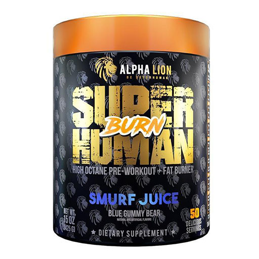 SuperHuman Burn - Smurf Juice (Blue Sour Gummy Bear) - 21 Servings New Formula