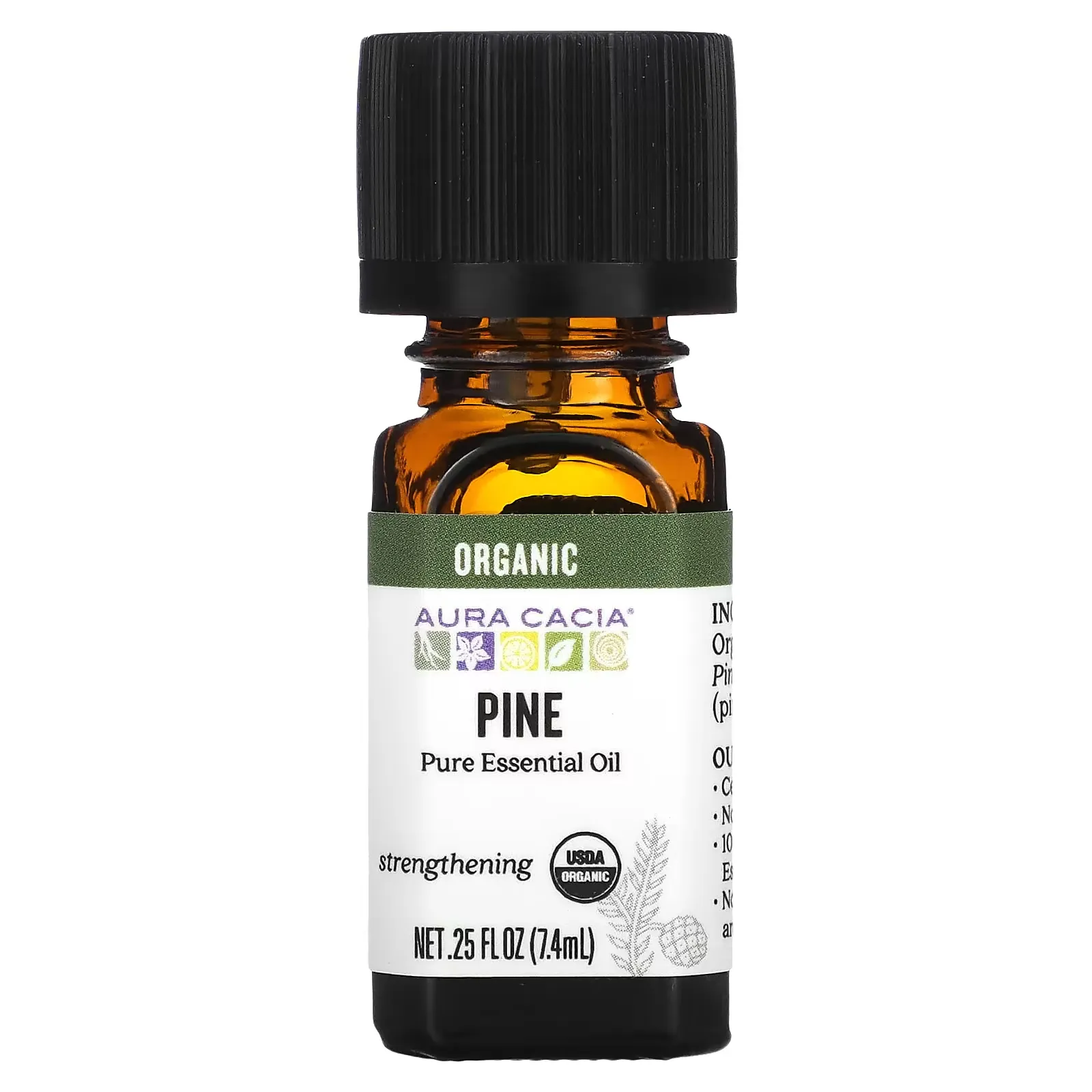 Pure Essential Oil, Organic Pine, 0.25 fl oz (7.4 ml)