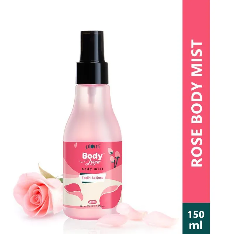 Plum Bodylovin' Feelin' So Rose Body Mist, Perfume Body Spray, Floral Rose Fragrance for Women