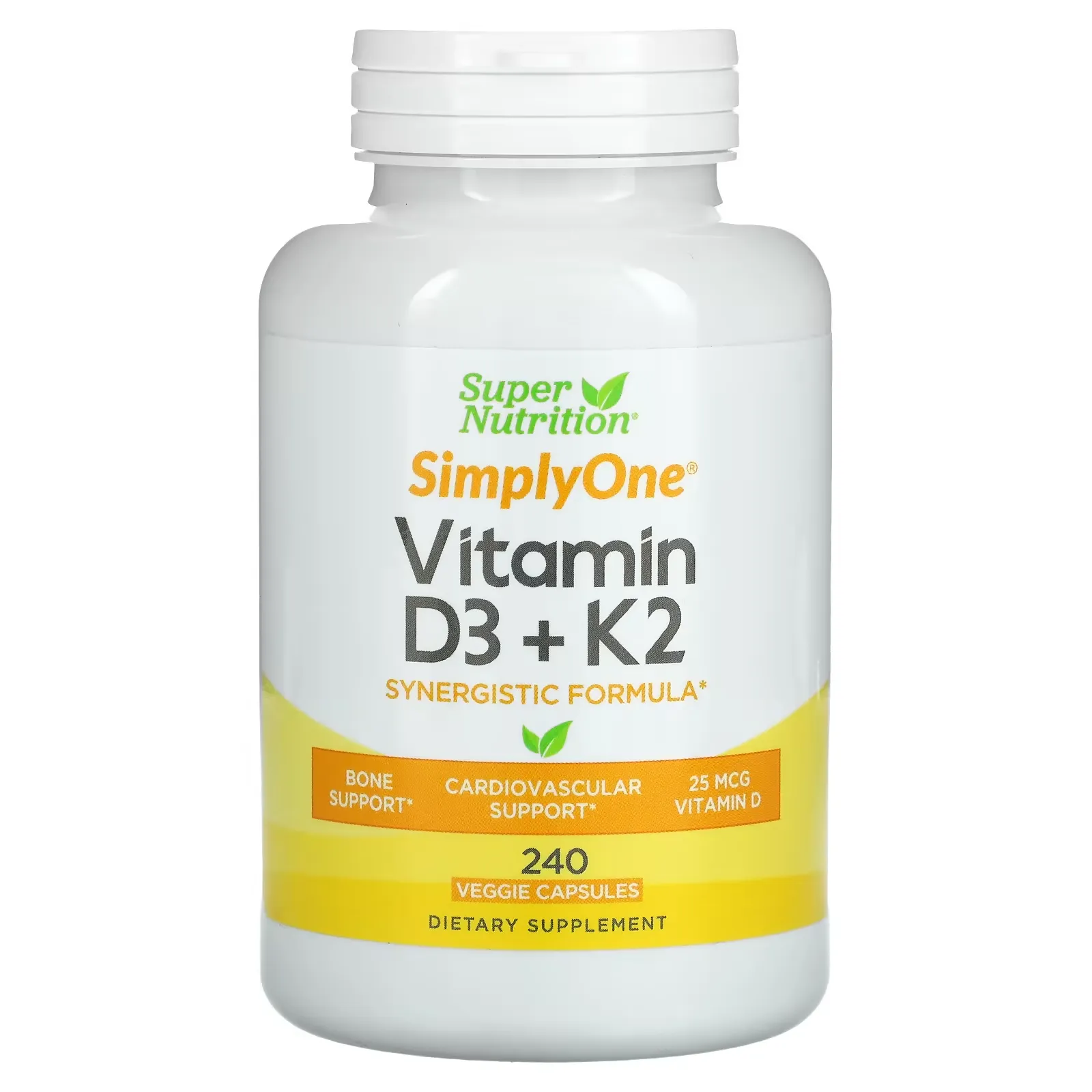 Vitamin D3 + K2, 240 Veggie Capsules