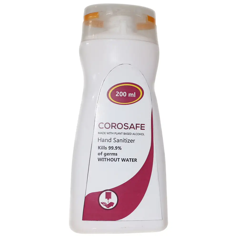 Corosafe Hand Sanitizer,  Fragrance Free  200 ml  Kills 99.99% of Germs without Water