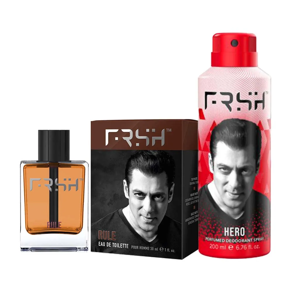 FRSH By Salman Khan Set Of Edt Rule & Deodorant Hero