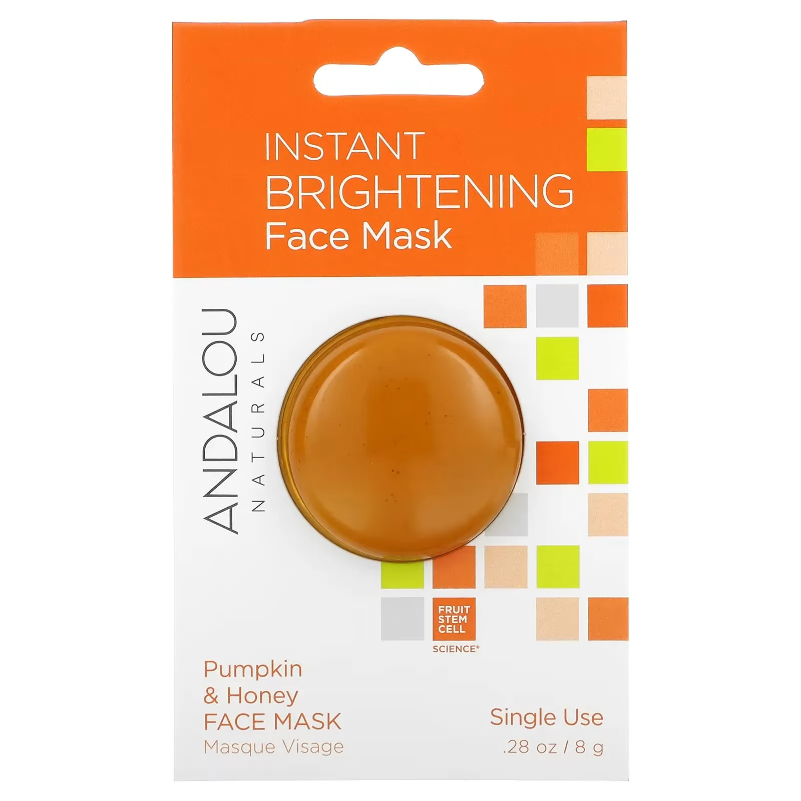 Instant Brightening Beauty Face Mask, Pumpkin and Honey, 0.28 oz (8 g)