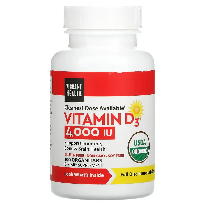 Vitamin D3, 4,000 I.U., 100 OrganiTabs