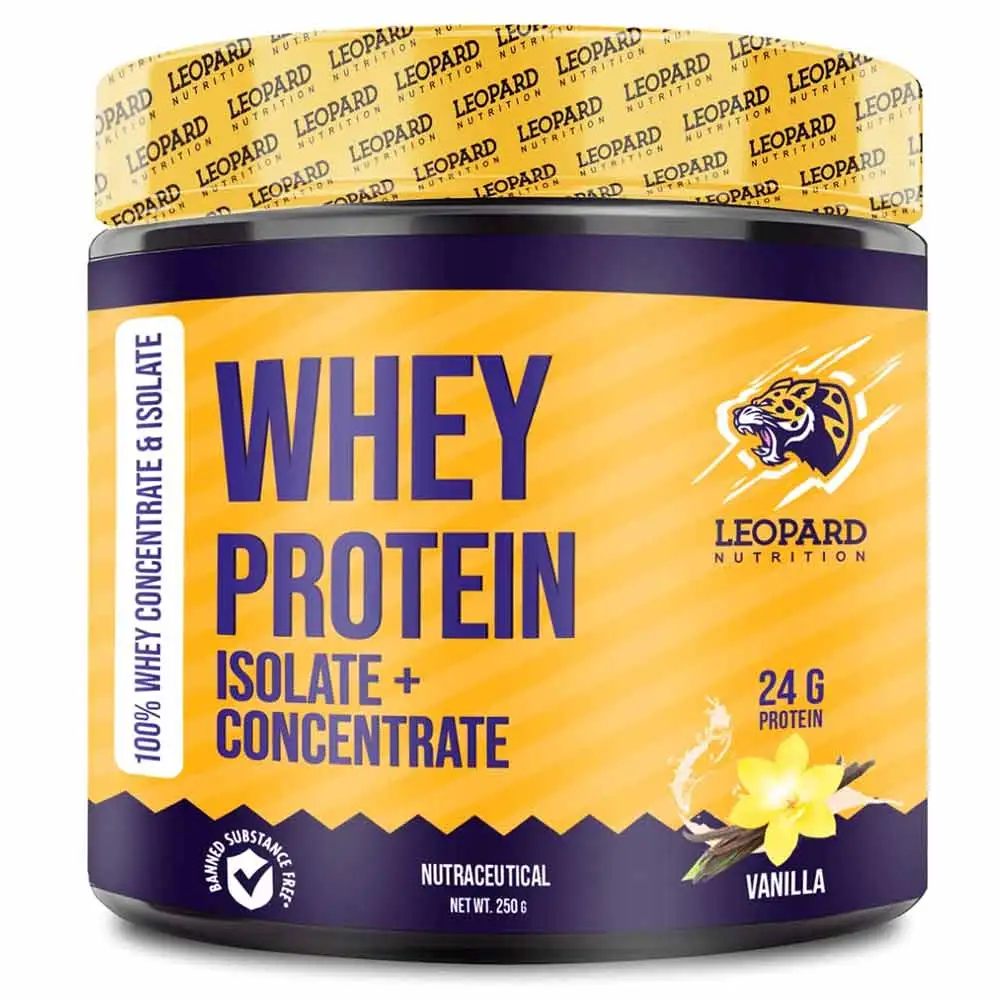 Leopard Nutrition Whey Protein Isolate + Concentrate,  0.55 lb  Vanilla