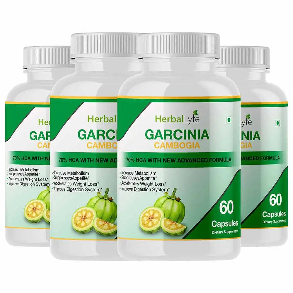 Herballyfe Garcinia Cambogia 500mg (Pack of 4),  60 capsules