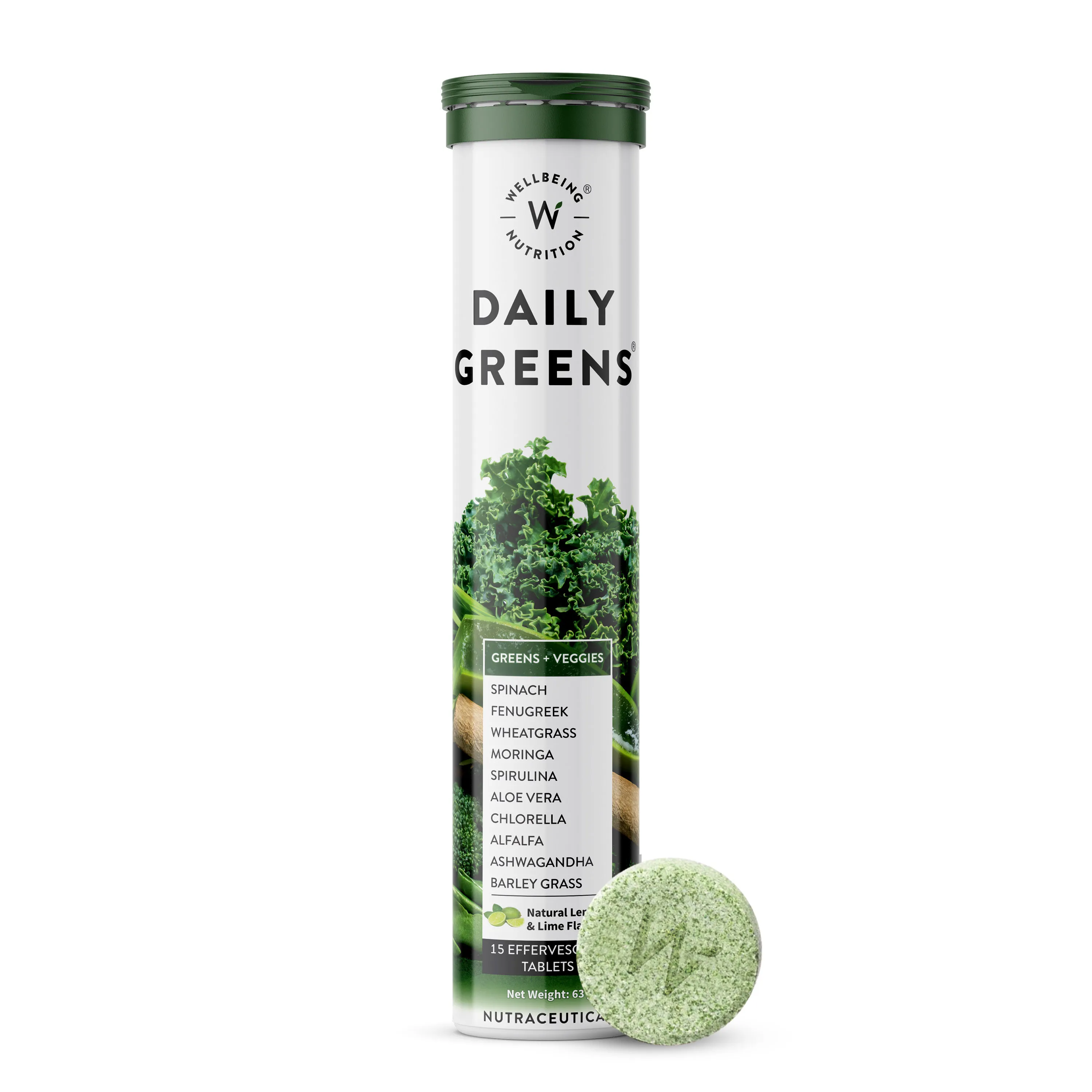 Wellbeing Nutrition Daily Greens Wholefood Multivitamin for Detox Plant Superfoods & Antioxidants