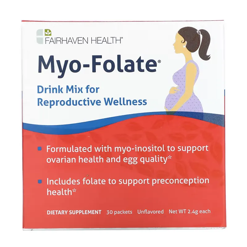 Myo-Folate, Drink Mix for Reproductive Wellness, Unflavored, 30 Packets, 2.4 g Each