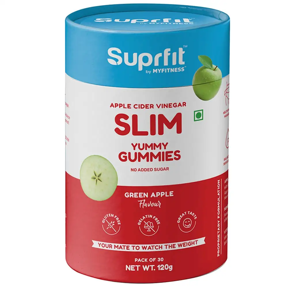 Suprfit Apple Cider Vinegar SLIM Yummy,  30 gummies  Green Apple