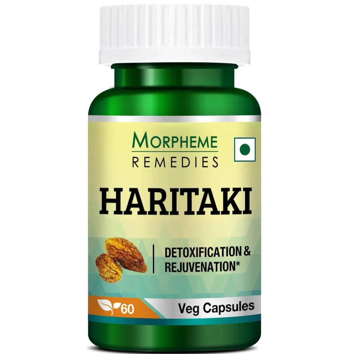 Morpheme Remediess Haritaki Capsules - Detoxification & Rejuvenation - 500mg Extract