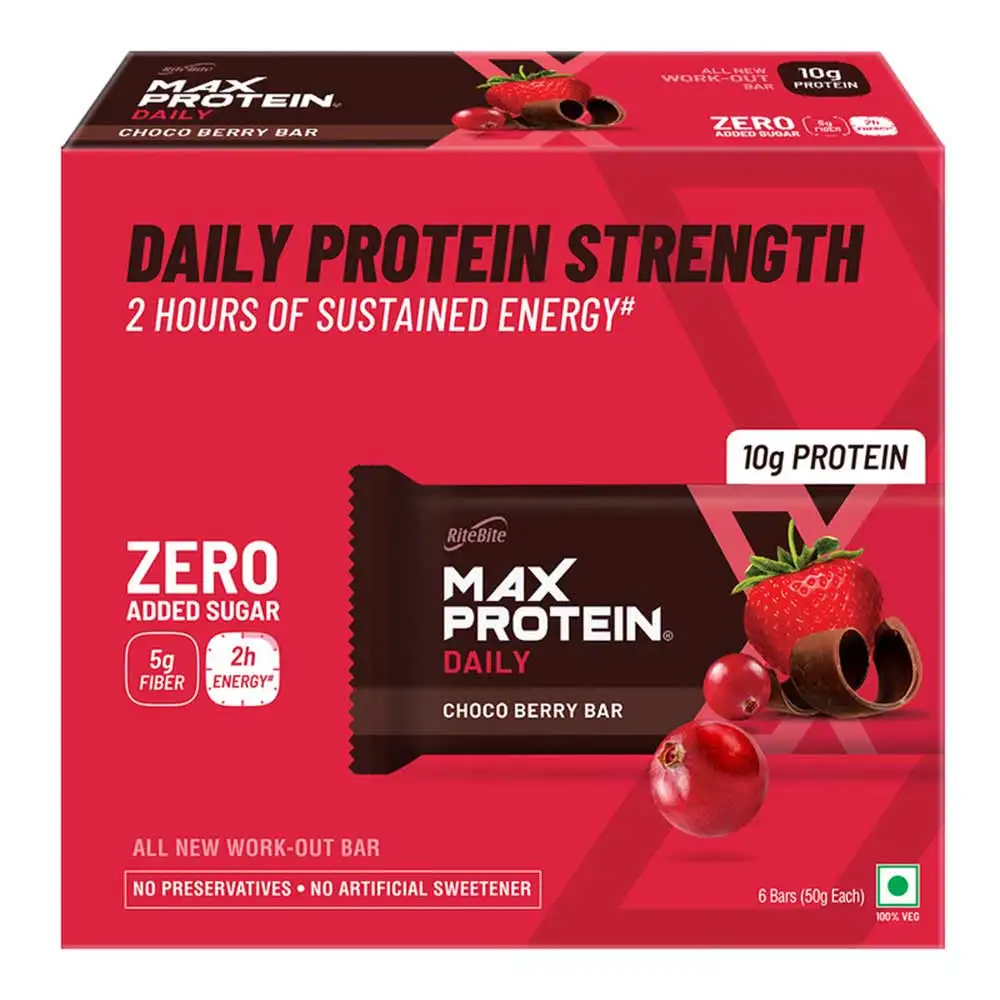 RiteBite Max Protein Daily Bar (10g Protein),  6 bar(s)  Choco Berry