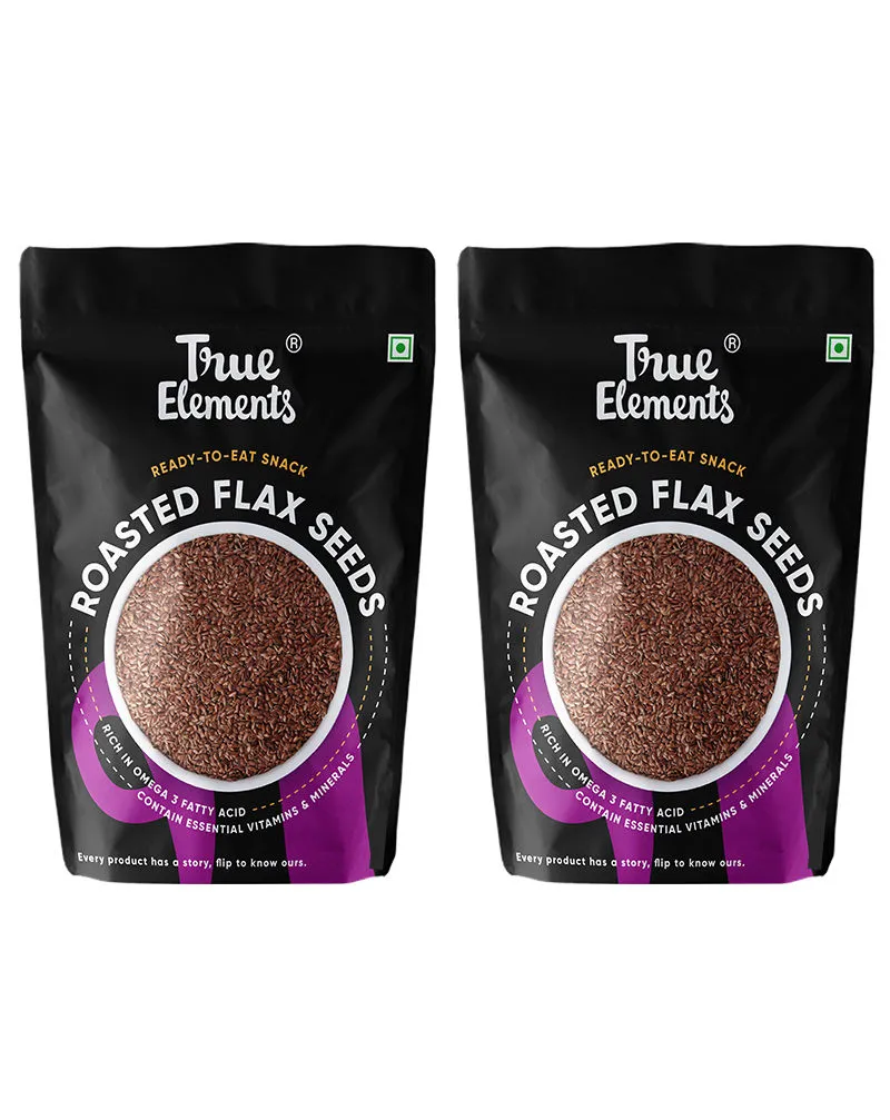 True Elements Roasted Flax Seeds (Pack Of 2)