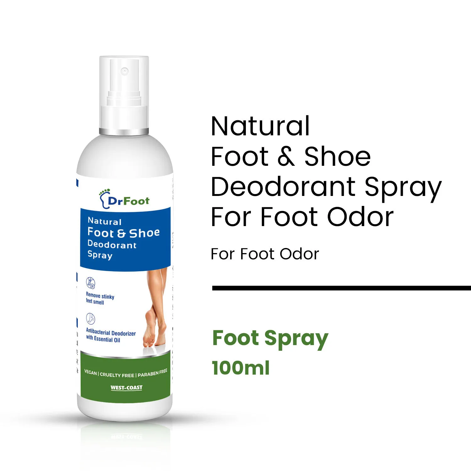 Dr.Foot Natural Foot & Shoe Deodorant Spray