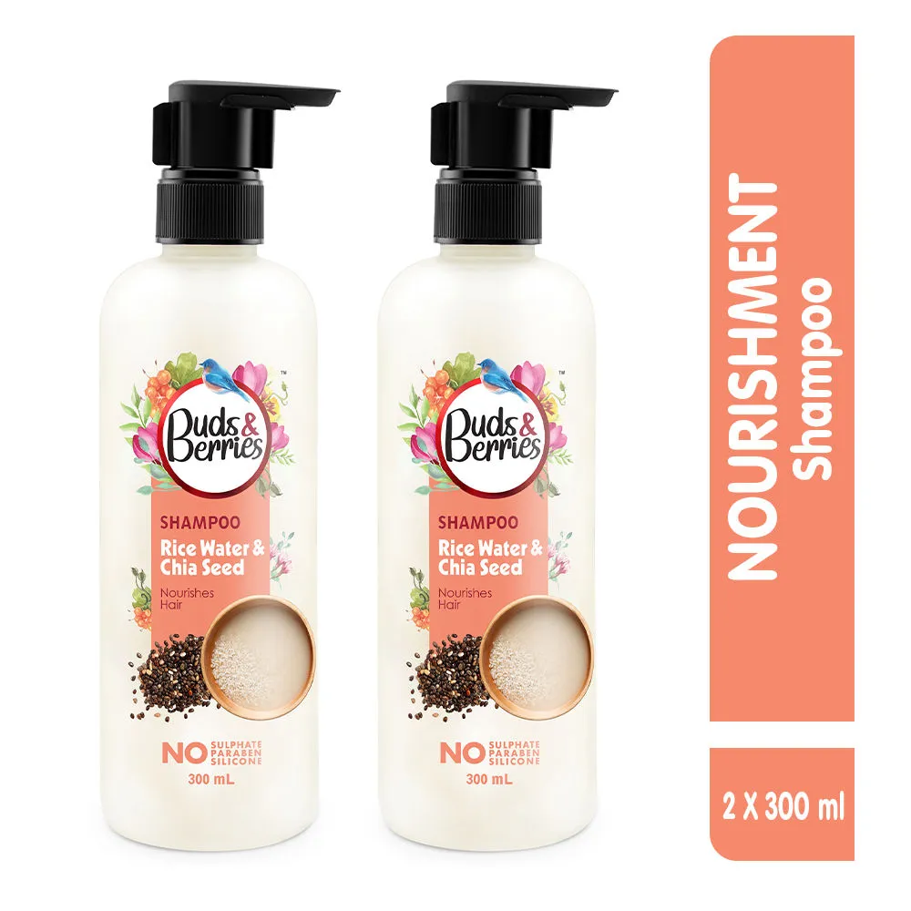 Buds & Berries Rice Water & Chia Seed Shampoo For Nourishment