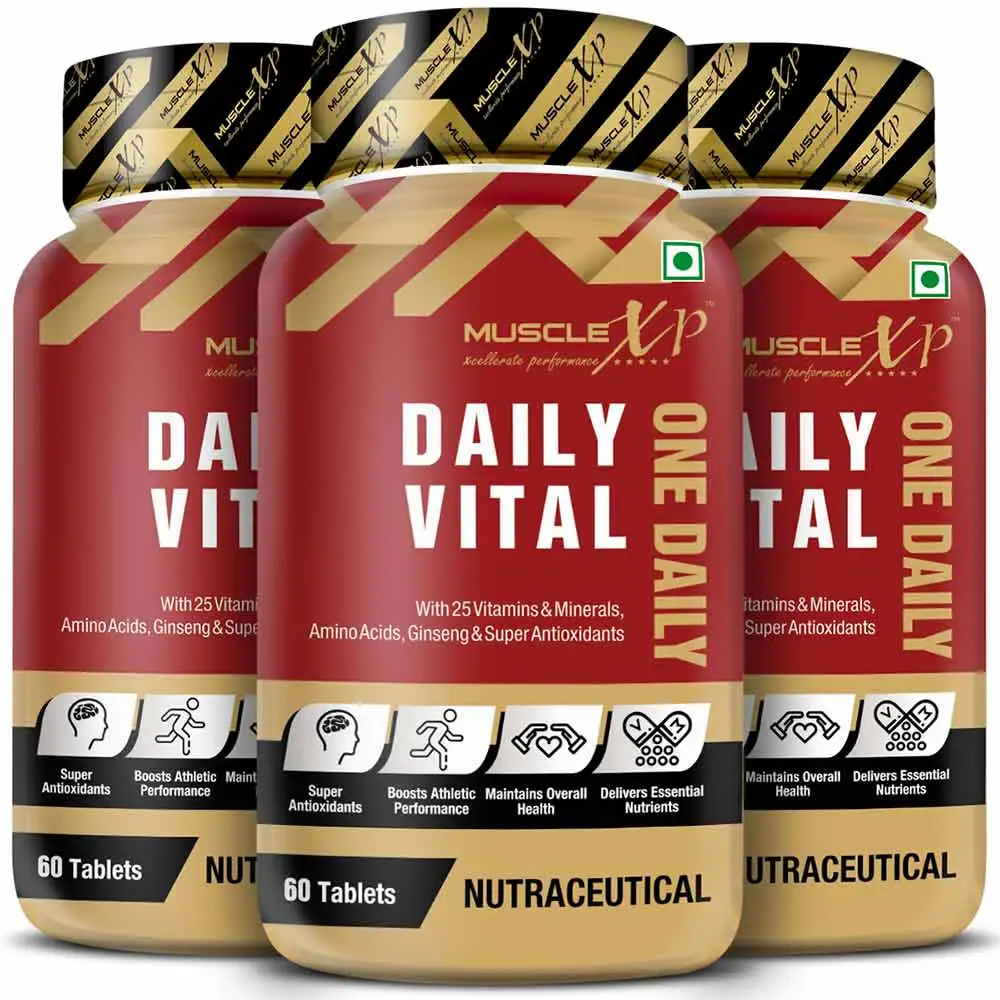 MuscleXP Daily Vital Multi Vitamin,  60 tablet(s)  Unflavoured (Pack of 3)