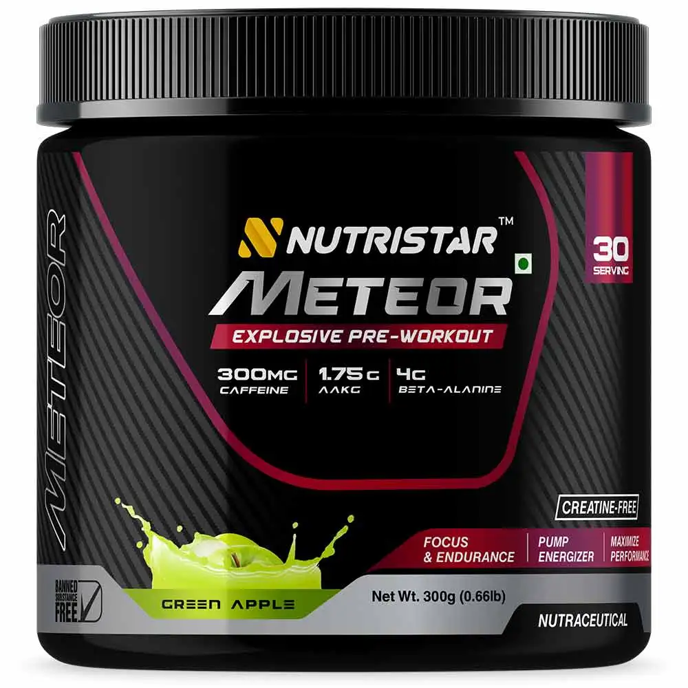 Nutristar Meteor Explosive Pre Workout,  0.66 lb  Green Apple