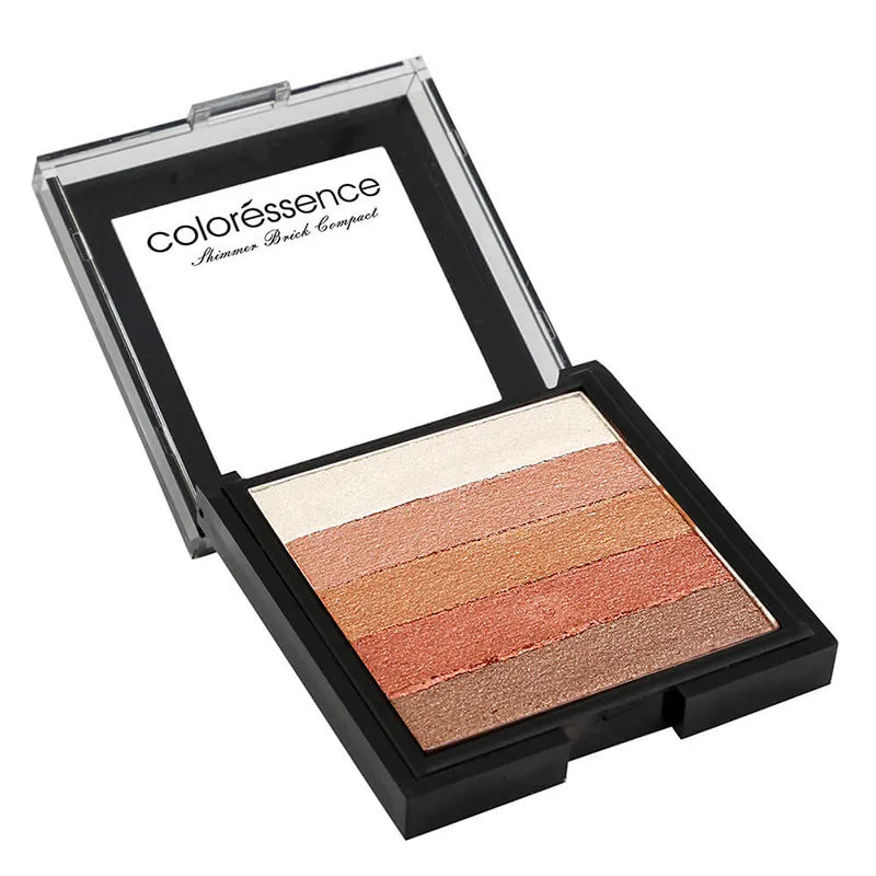 Coloressence Shimmer Brick, Pearl Pigmented Metallic Face Illuminator Highlighter, Bronze