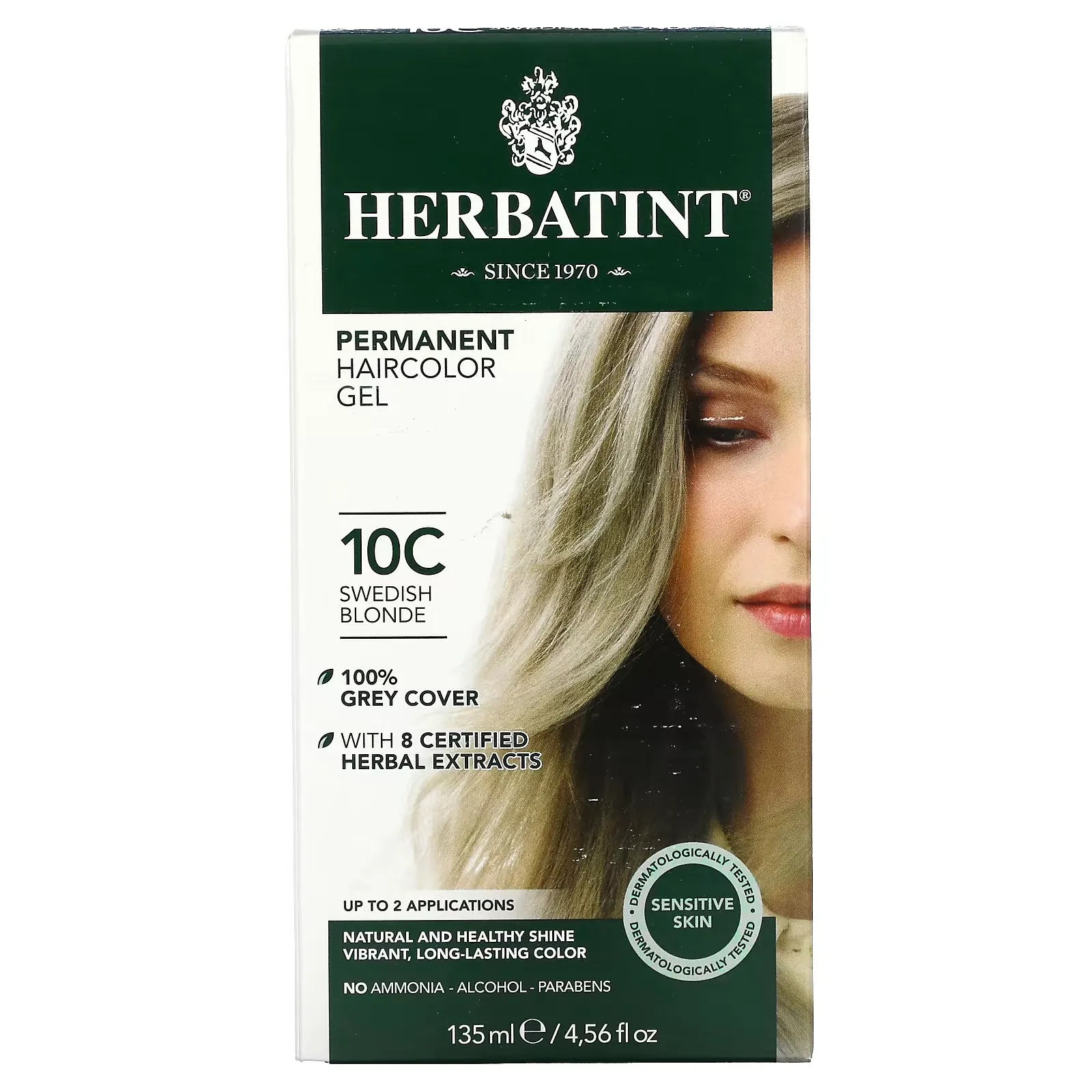 Permanent Haircolor Gel, 10C, Swedish Blonde, 4.56 fl oz (135 ml)