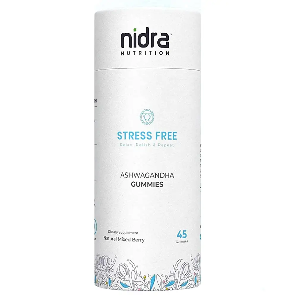 Nidra Nutrition Stress Free Ashwagandha,  45 gummies