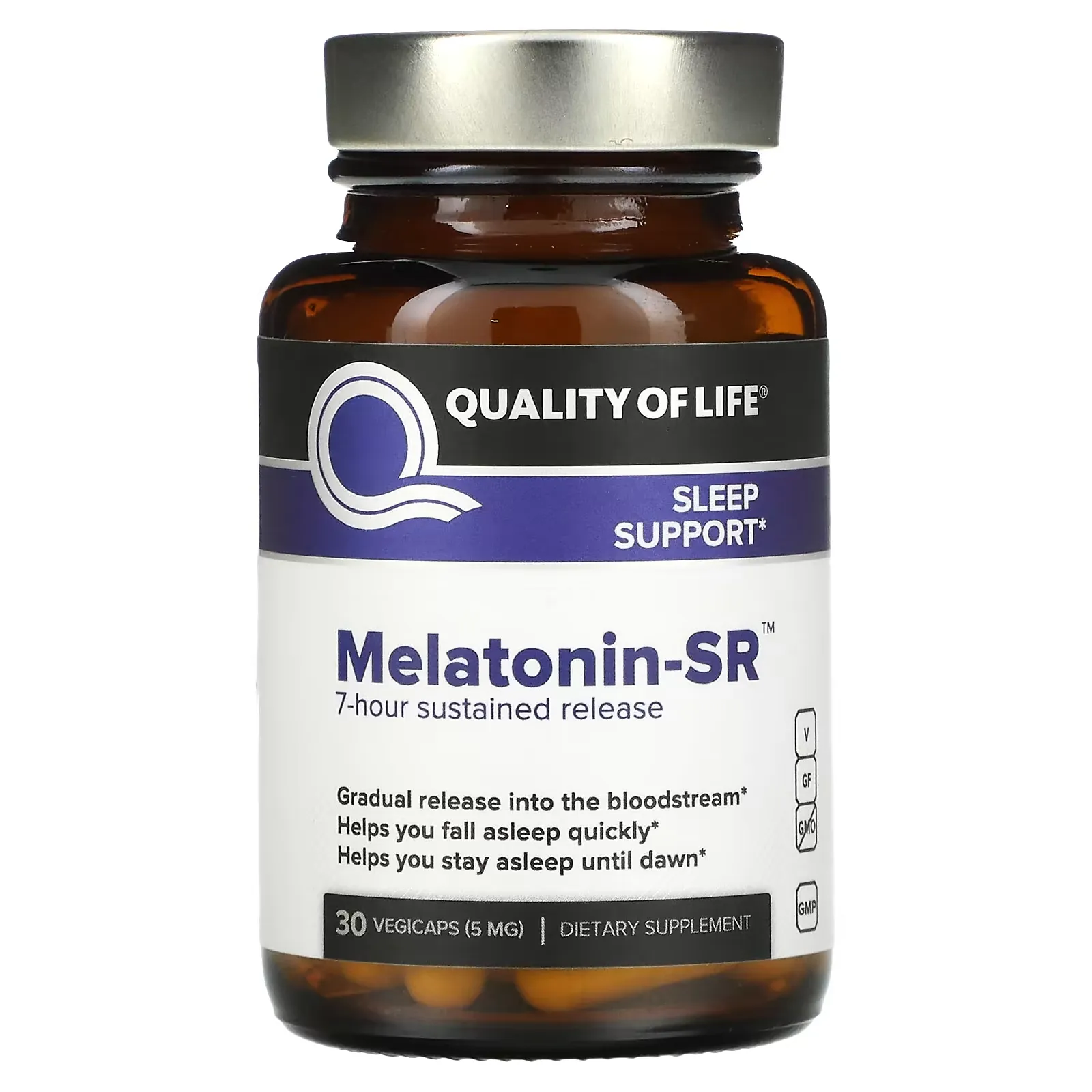 Melatonin-SR, 5 mg, 30 Vegicaps