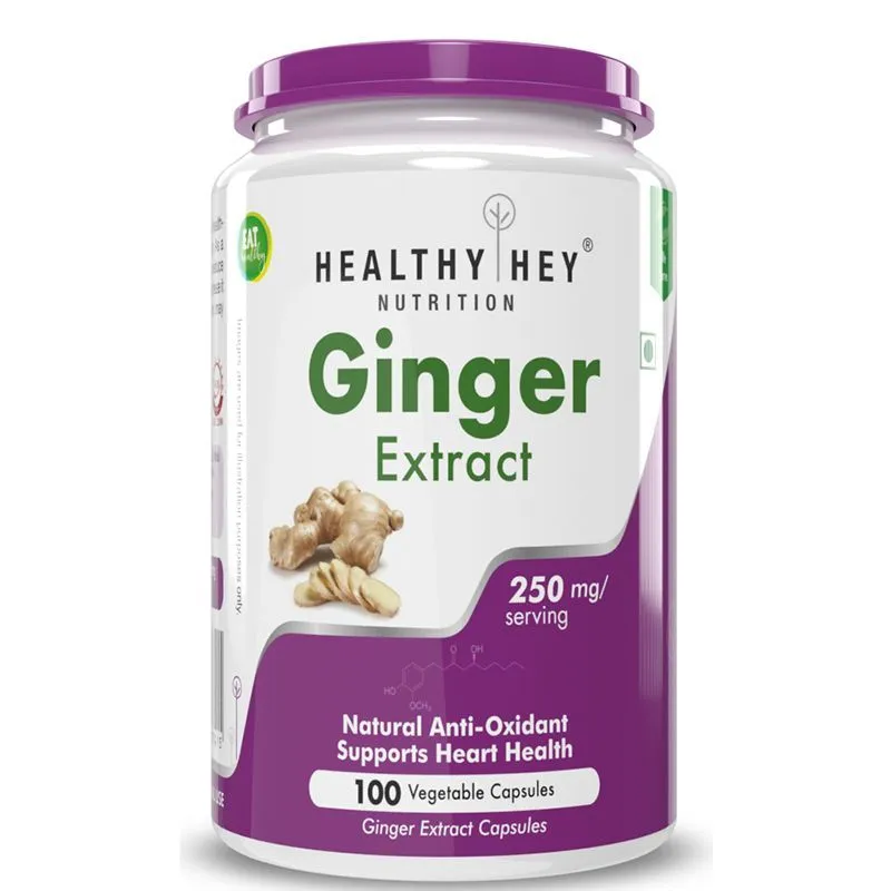 HealthyHey Nutrition Ginger Extract Gingerols - Veg Capsules