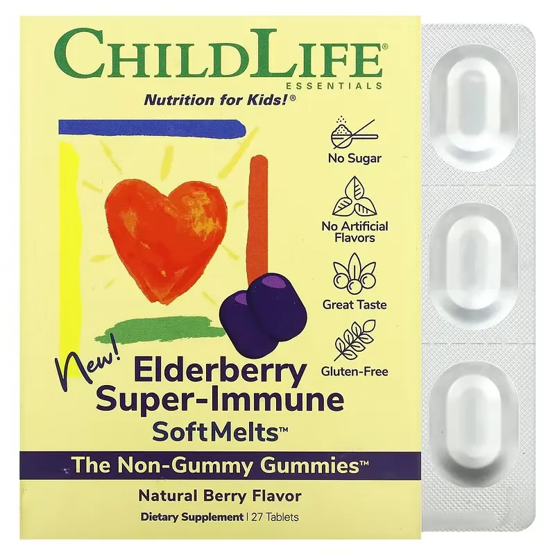 Elderberry Super-Immune SoftMelts, Natural Berry, 27 Tablets