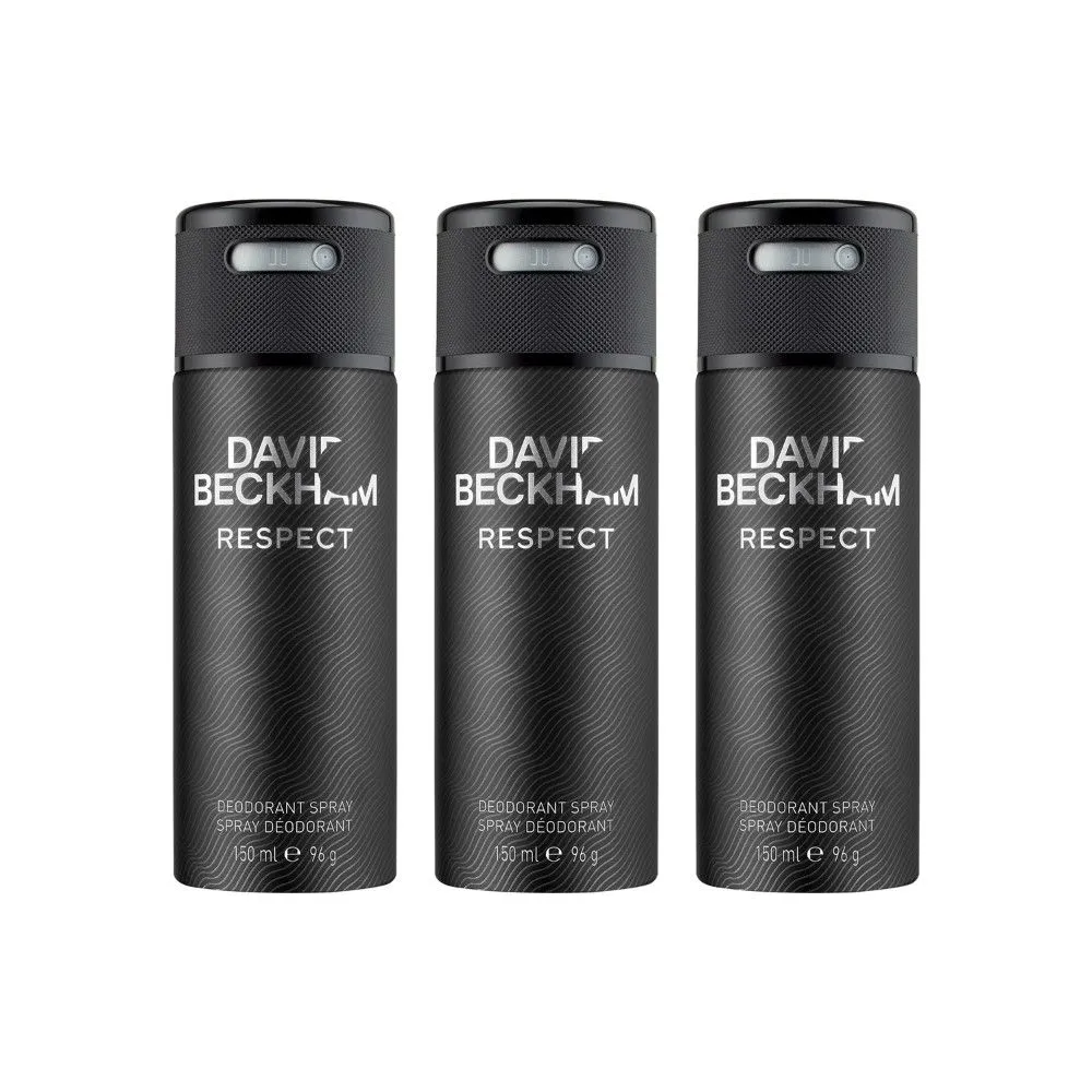 David Beckham Respect Deodorant Spray (Pack Of 3)