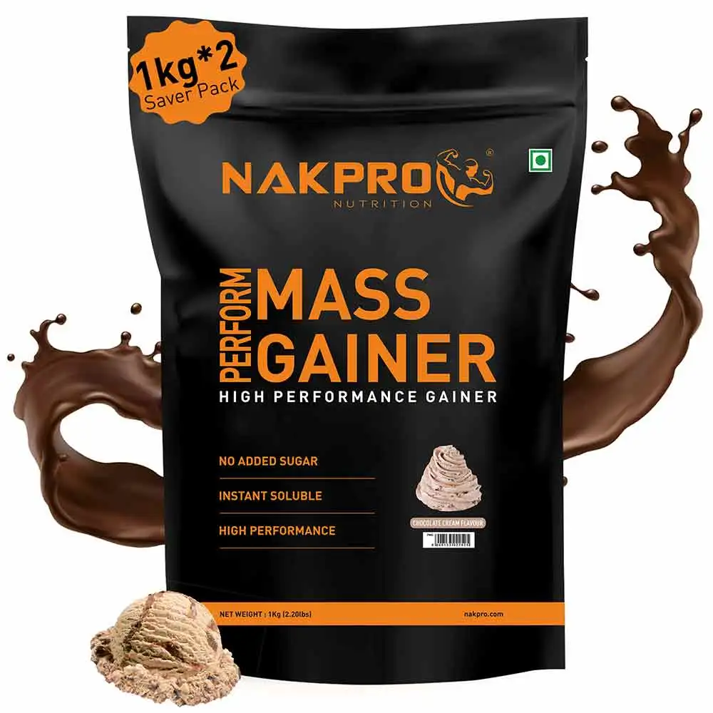 Nakpro Perform Mass Gainer,  2.2 lb  Chocolate Cream (Pack of 2)