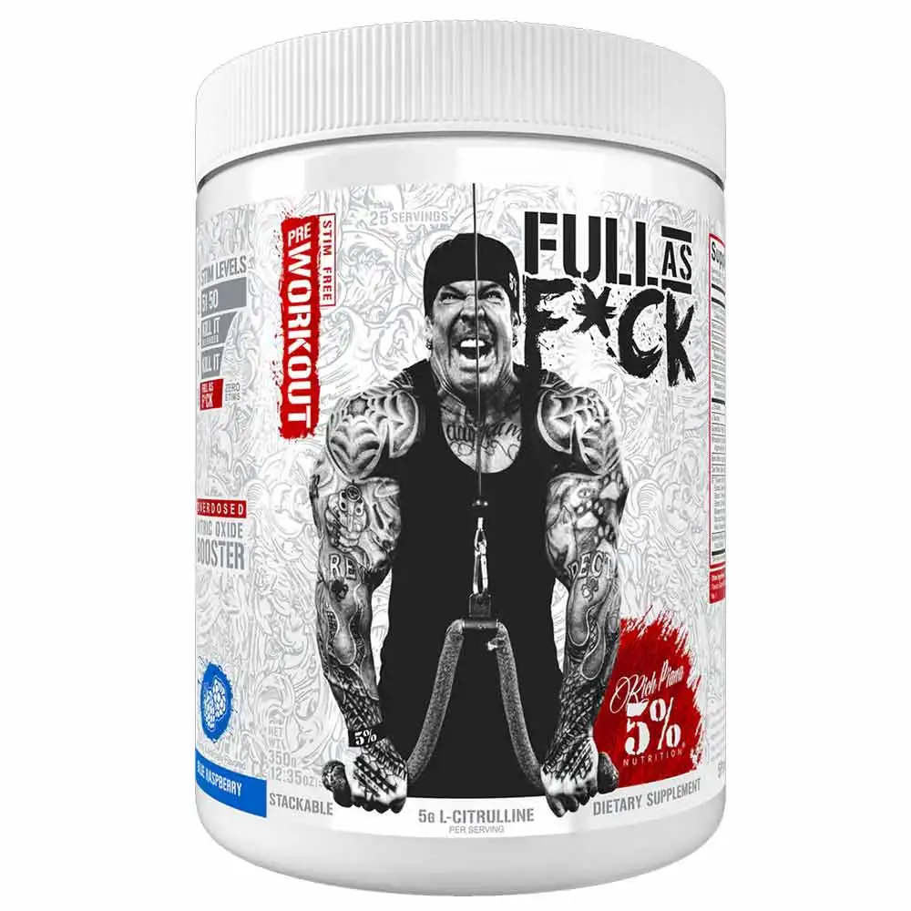 Rich Piana - 5% Nutrition Full As F*Ck Pre-Workout,  0.77 lb  Blueberry Lemonade