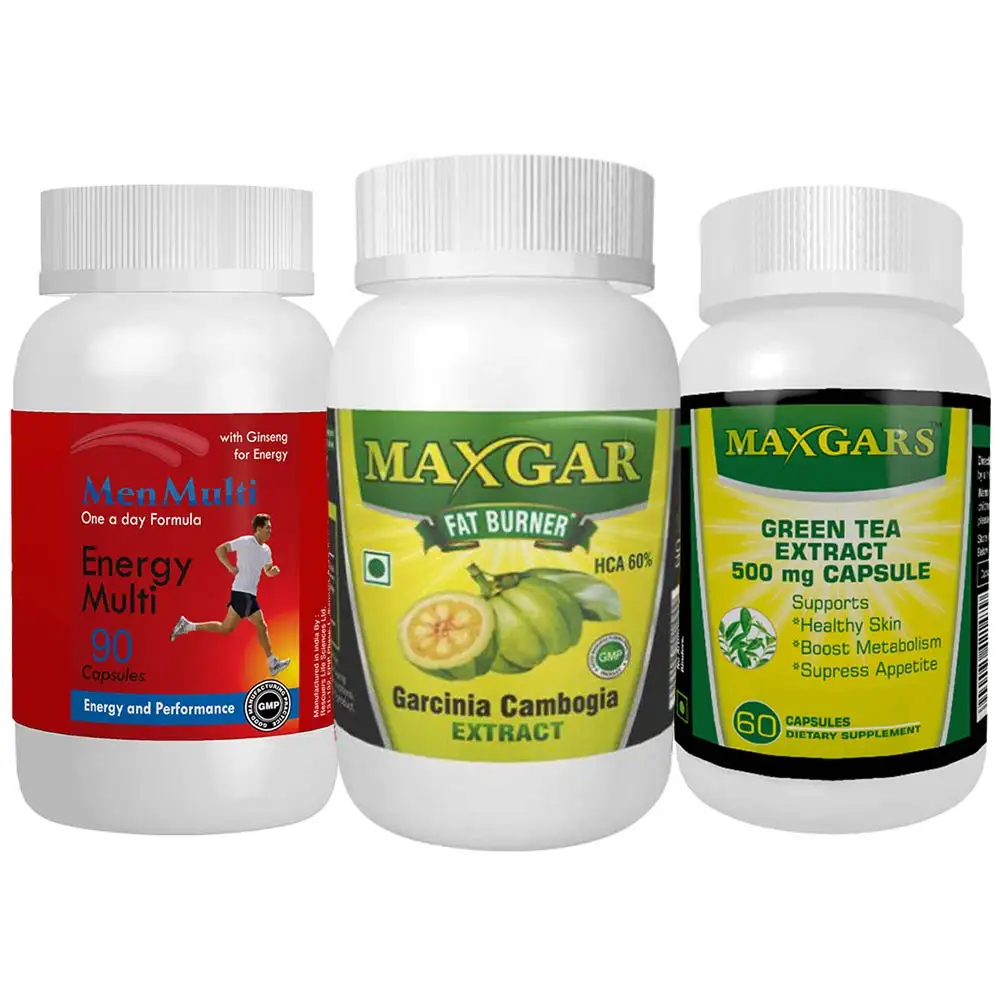 Maxgars Garcinia  Green Tea Extract & Mensmulti Combo,  3 Piece(s)/Pack