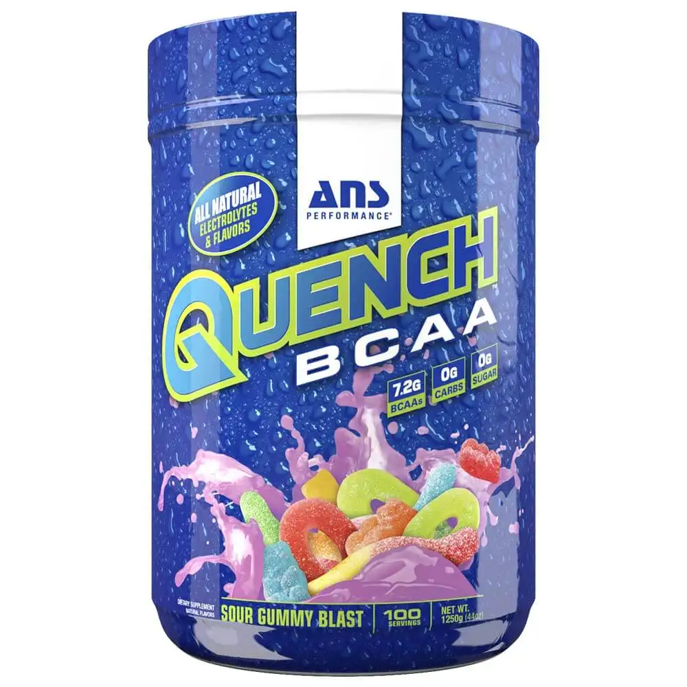 ANS Performance QUENCH BCAA,  2.75 lb  100 Servings  Sour Gummy Blast