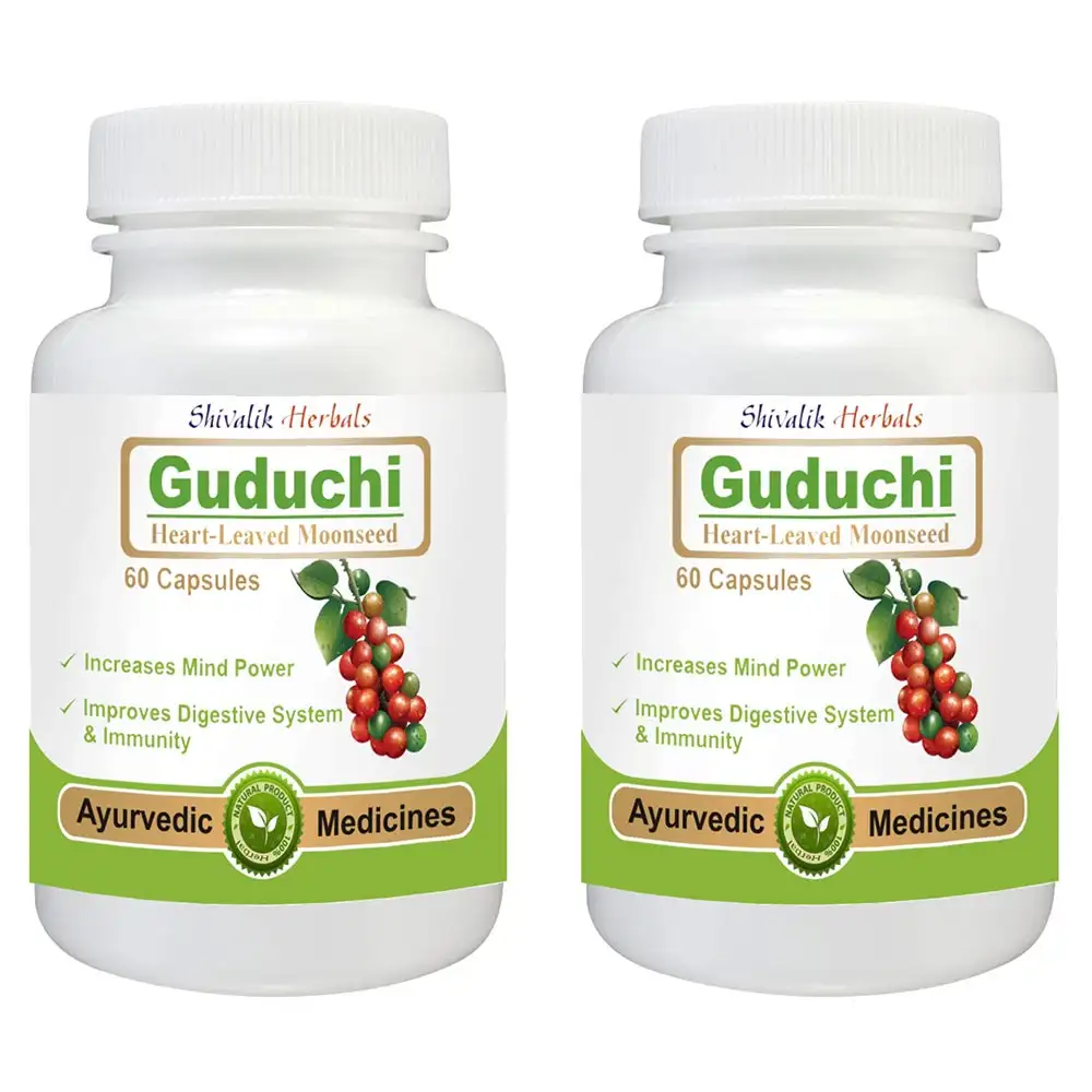 Shivalik Herbals Guduchi Heart-Leaved Moonseed,  120 capsules