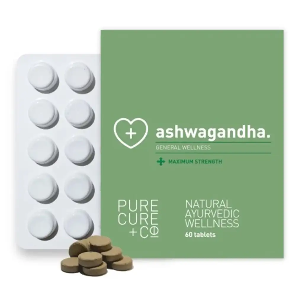 Pure Cure + Co Ashwagandha,  60 tablet(s)