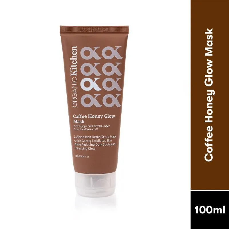 Organic Kitchen Coffee Honey Glow Mask With Papaya Fruit Extract- Reduces Dark Spots