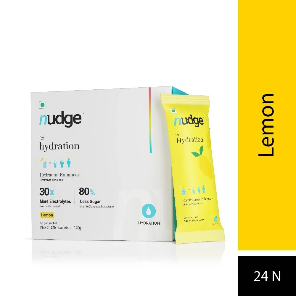 Nudge Hydration Enhancer - Electrolyte Drink Mix - Lemon Flavour