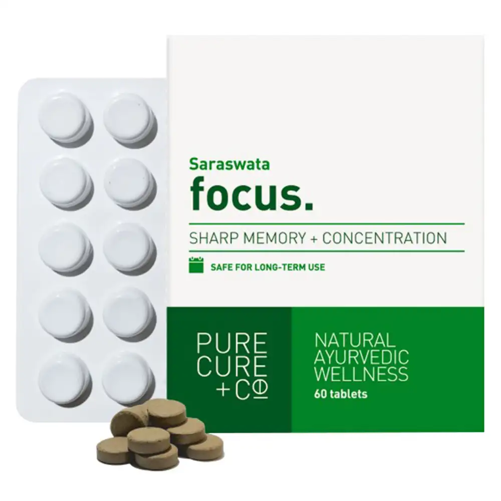 Pure Cure + Co Saraswata Focus,  60 tablet(s)