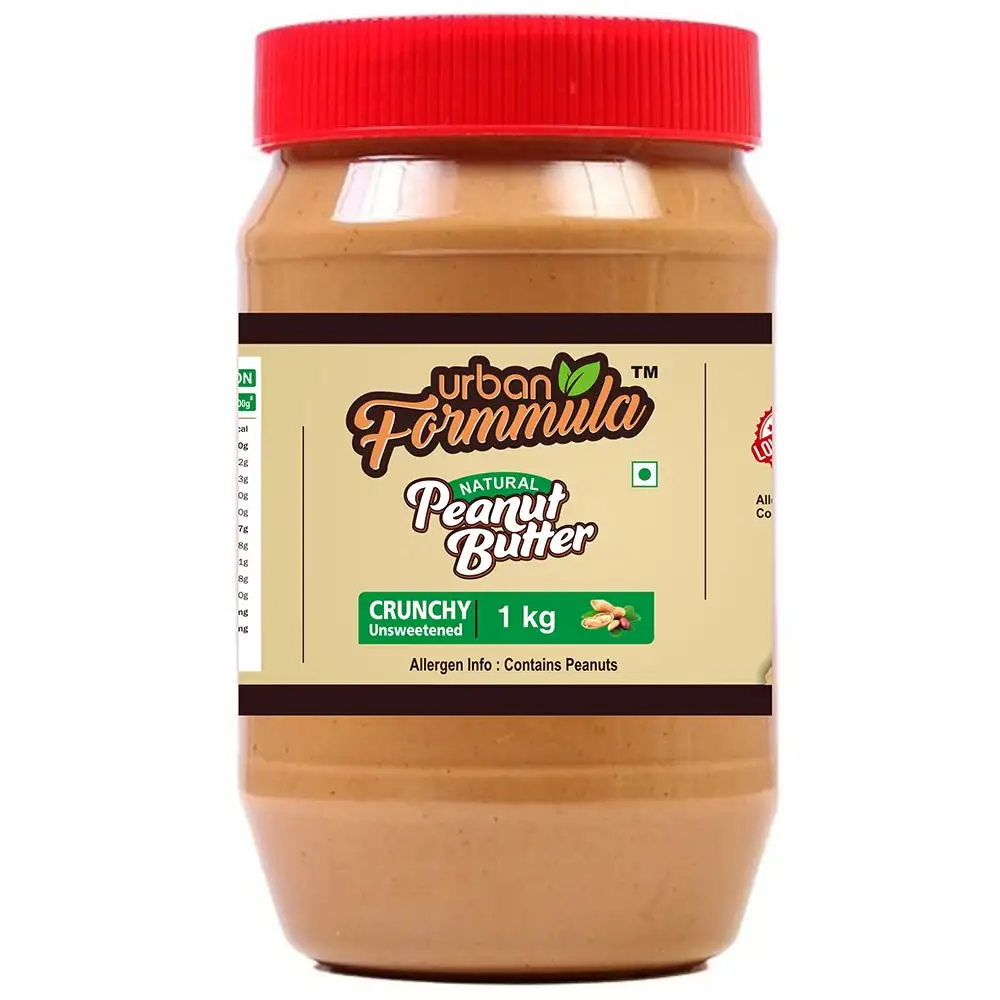 Urban Formmula Natural Peanut Butter,  1 kg  Unsweetened Crunchy