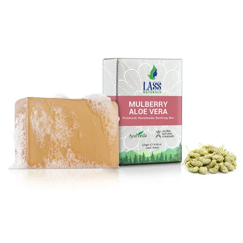 Lass Naturals Mulberry Aloe Vera Premium Handmade Bathing Bar