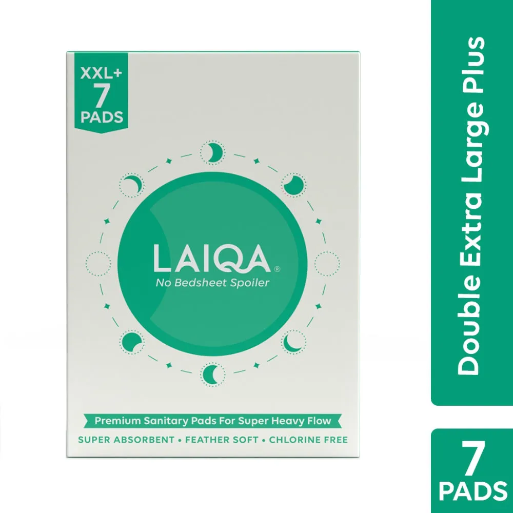 LAIQA Premium Sanitary Pads for Super Heavy Flow - XXL + Size